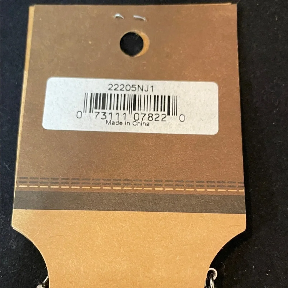 Justin Boots Silver American Flag Dog Tag Necklace